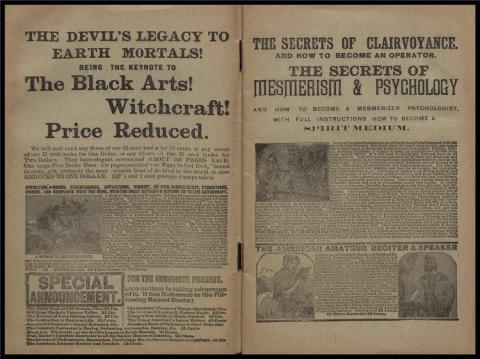 Page of advertisements from Descriptive Catalogue of Standard Works, Treating on Occultism, Theosophy, Astrology, Mesmerism, Mind-cure, Spiritualism, Psychology, Physiology, Hygiene, Etc.
