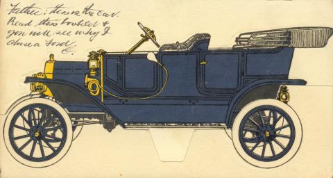 Drawing of a Ford Model T.