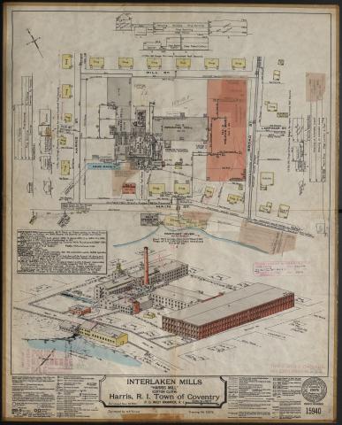 Fire insurance map showing a textile mill