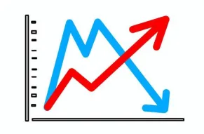 A graph showing intersecting lines.