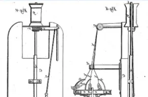 Patent drawing and model for Improvement in Modes for Obtaining Silk from Living Spiders