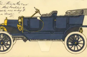 Drawing of a Ford Model T.