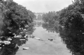Black and white photo of the Brandywine