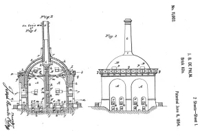 Patent drawing on crematorium patent #11,002