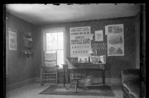 Interior of dormitory at Phillips Academy, c. 1889