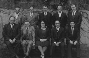 Posed group photograph of the 1929 officers and directors of Westinghouse Athletic Association