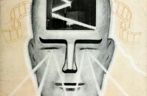 Magazine cover featuring an illustration of a head visualizing various visual displays.