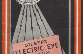 Pamphlet titled "Gilbert Electric Eye Instruction Manual", drawing of an eye beaming electricity