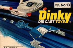 Cover of a catalog for Dinky Die Cast toys, showing Star Trek themed toys.