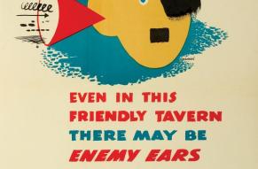 Text from image: 'Even In This Friendly Tavern There May Be Enemy Ears; Stop Loose Talk -- Rumors