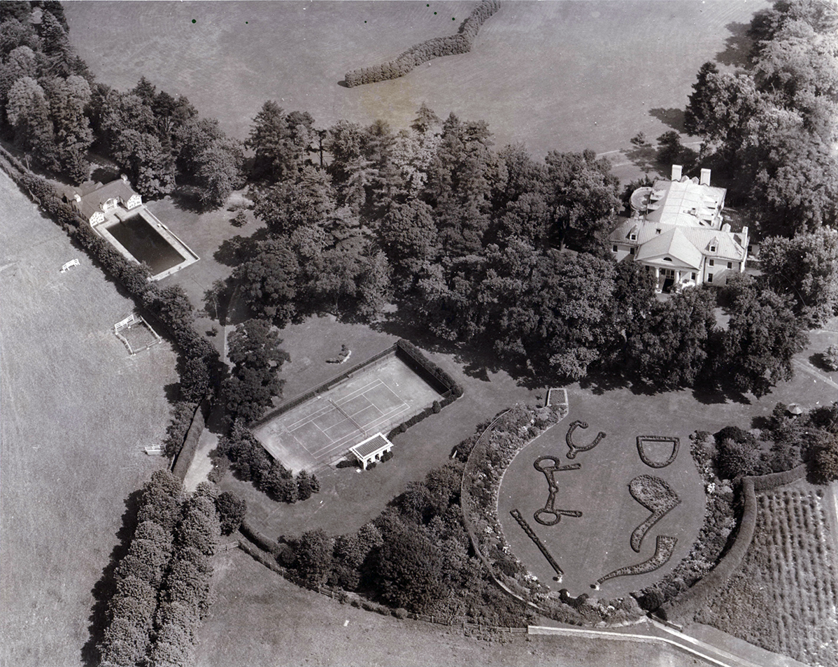 Aerial view of Bellevue estate